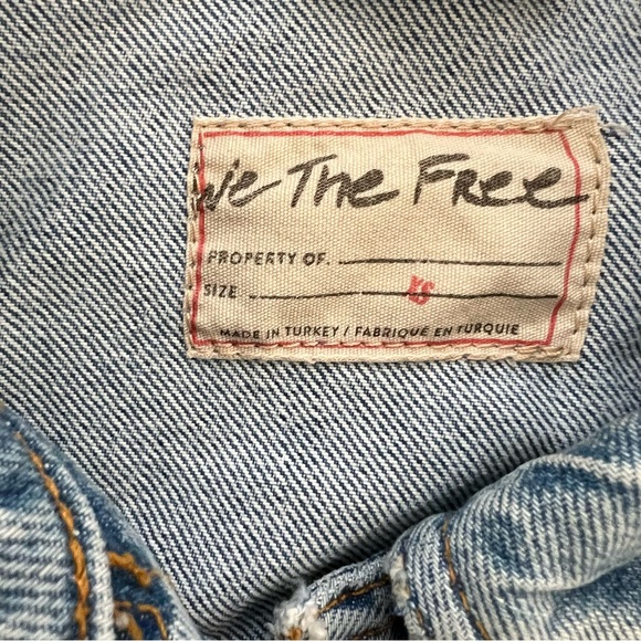 Free People Denim Fringe Jacket, XS - Picture 8 of 9